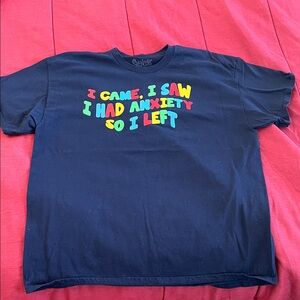 Spencer's Navy Anxiety Graphic Tee